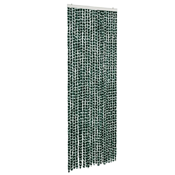 Chenille Fliegenvorhang Grün/Weiß 90x200 cm