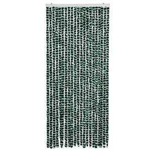 Chenille Fliegenvorhang Grün/Weiß 90x200 cm