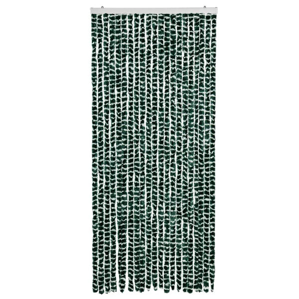 Chenille Fliegenvorhang Grün/Weiß 90x200 cm