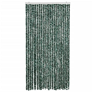 Chenille Fliegenvorhang Grün/Weiß 100x200 cm