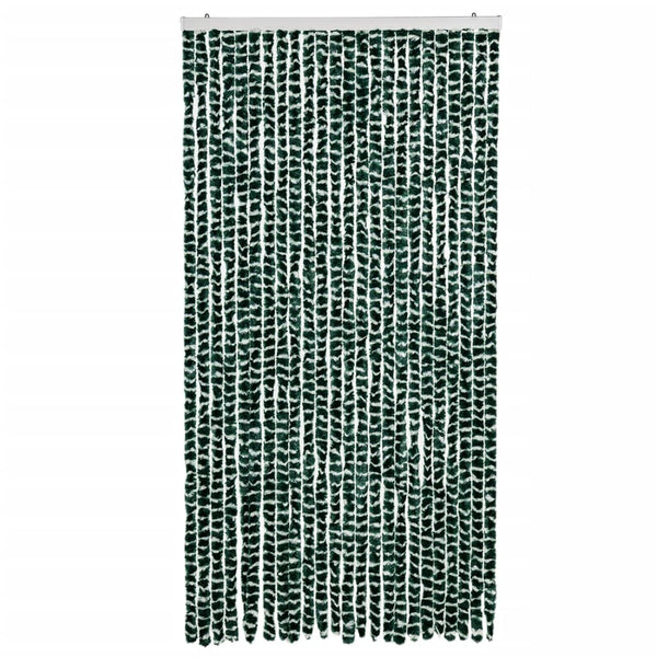 Chenille Fliegenvorhang Grün/Weiß 100x200 cm