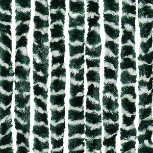 Chenille Fliegenvorhang Grün/Weiß 100x200 cm