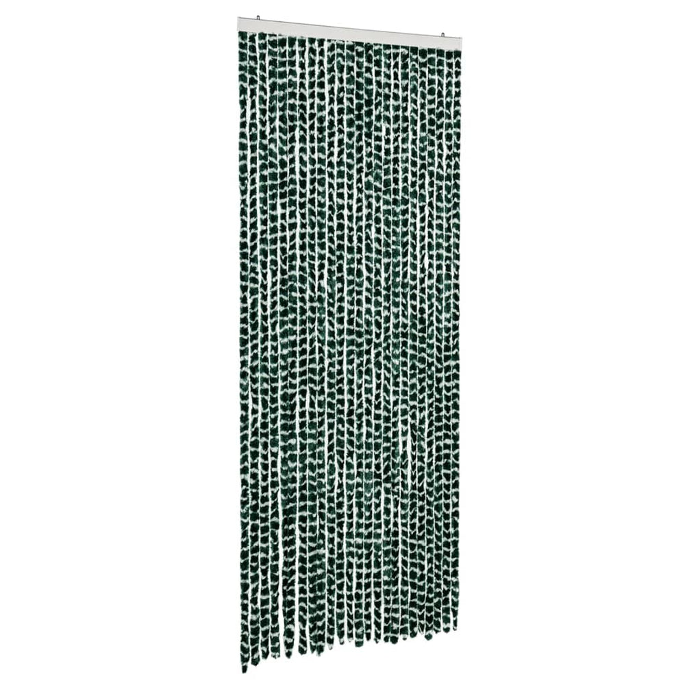 Chenille Fliegenvorhang Grün/Weiß 100x230cm