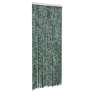 Chenille Fliegenvorhang Grün/Weiß 100x230cm