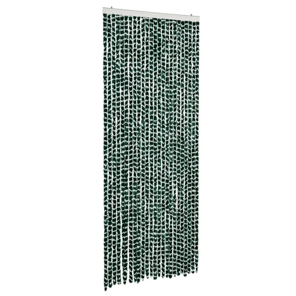 Chenille Fliegenvorhang Grün/Weiß 100x230cm