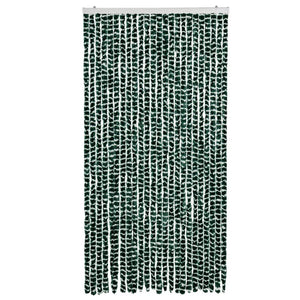 Chenille Fliegenvorhang Grün/Weiß 100x230cm