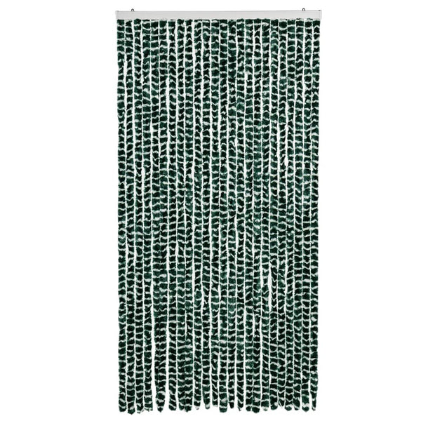 Chenille Fliegenvorhang Grün/Weiß 100x230cm