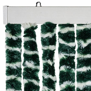 Chenille Fliegenvorhang Grün/Weiß 100x230cm