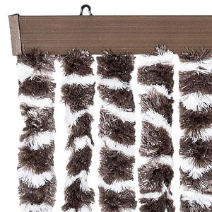 Chenille Fliegenvorhang Beige/Braun 56x200 cm
