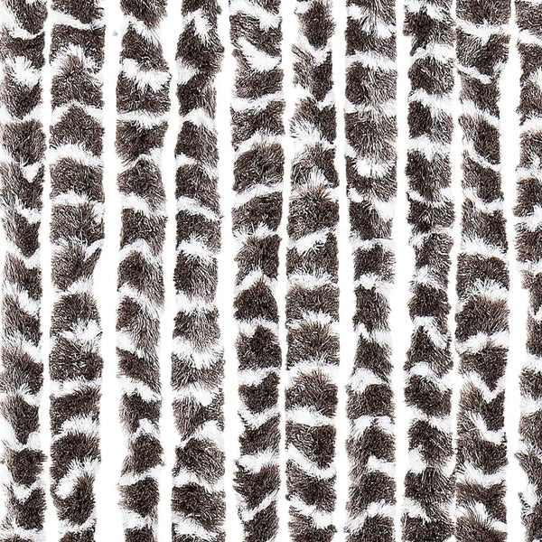 Chenille Fliegenvorhang Beige/Braun 56x200 cm