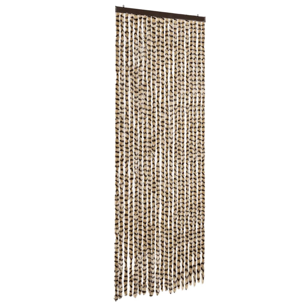 Chenille Fliegenvorhang Beige Braun 90x200 cm