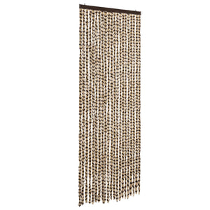 Chenille Fliegenvorhang Beige Braun 90x200 cm