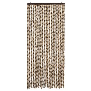 Chenille Fliegenvorhang Beige Braun 90x200 cm