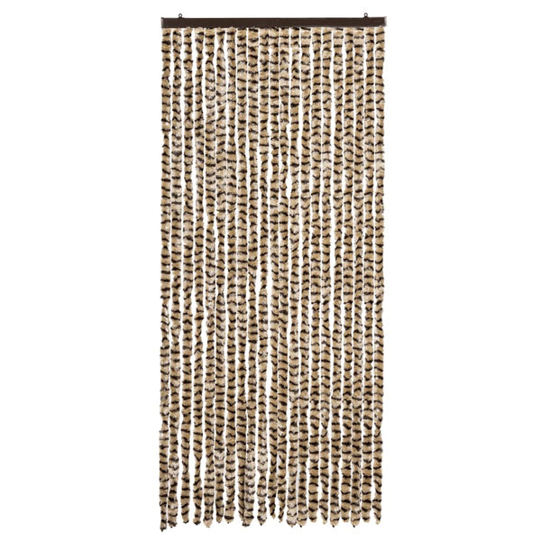 Chenille Fliegenvorhang Beige Braun 90x200 cm
