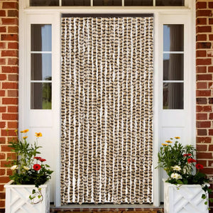 Chenille Fliegenvorhang Beige Braun 90x200 cm