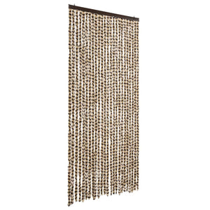 Chenille Fliegenvorhang Beige Braun 100x200 cm