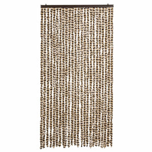 Chenille Fliegenvorhang Beige Braun 100x200 cm