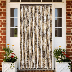 Chenille Fliegenvorhang Beige Braun 100x200 cm