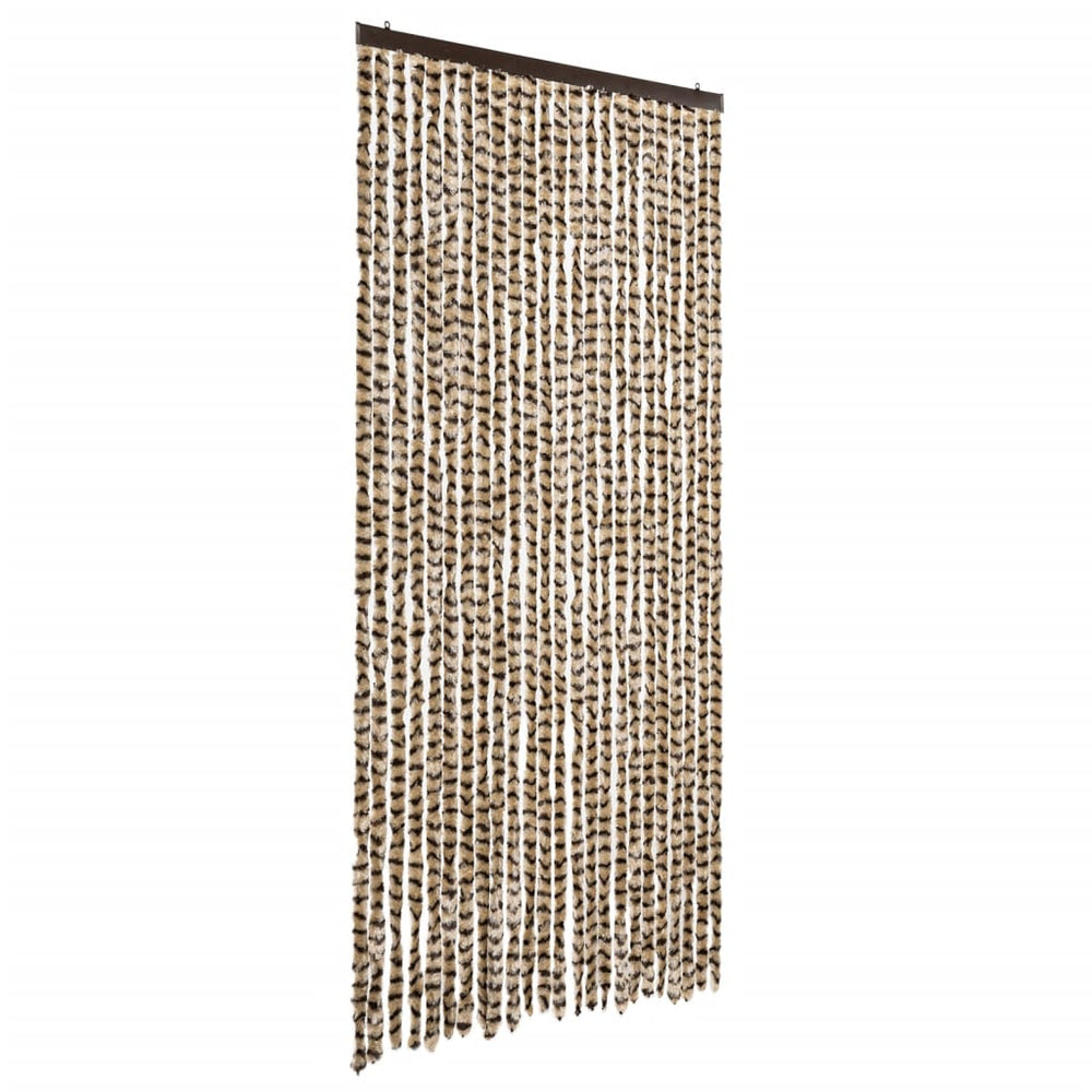 Chenille Fliegenvorhang Beige Braun 100x230 cm