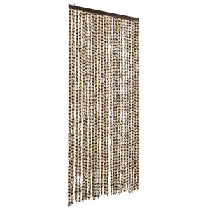 Chenille Fliegenvorhang Beige Braun 100x230 cm