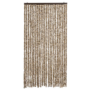 Chenille Fliegenvorhang Beige Braun 100x230 cm
