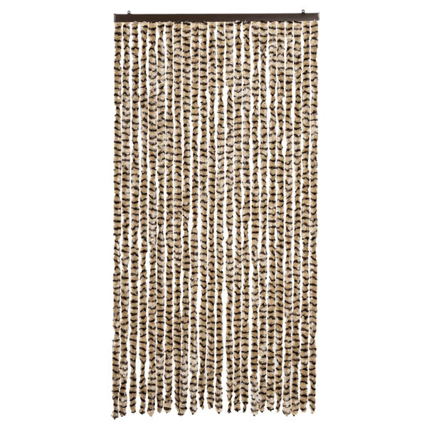 Chenille Fliegenvorhang Beige Braun 100x230 cm