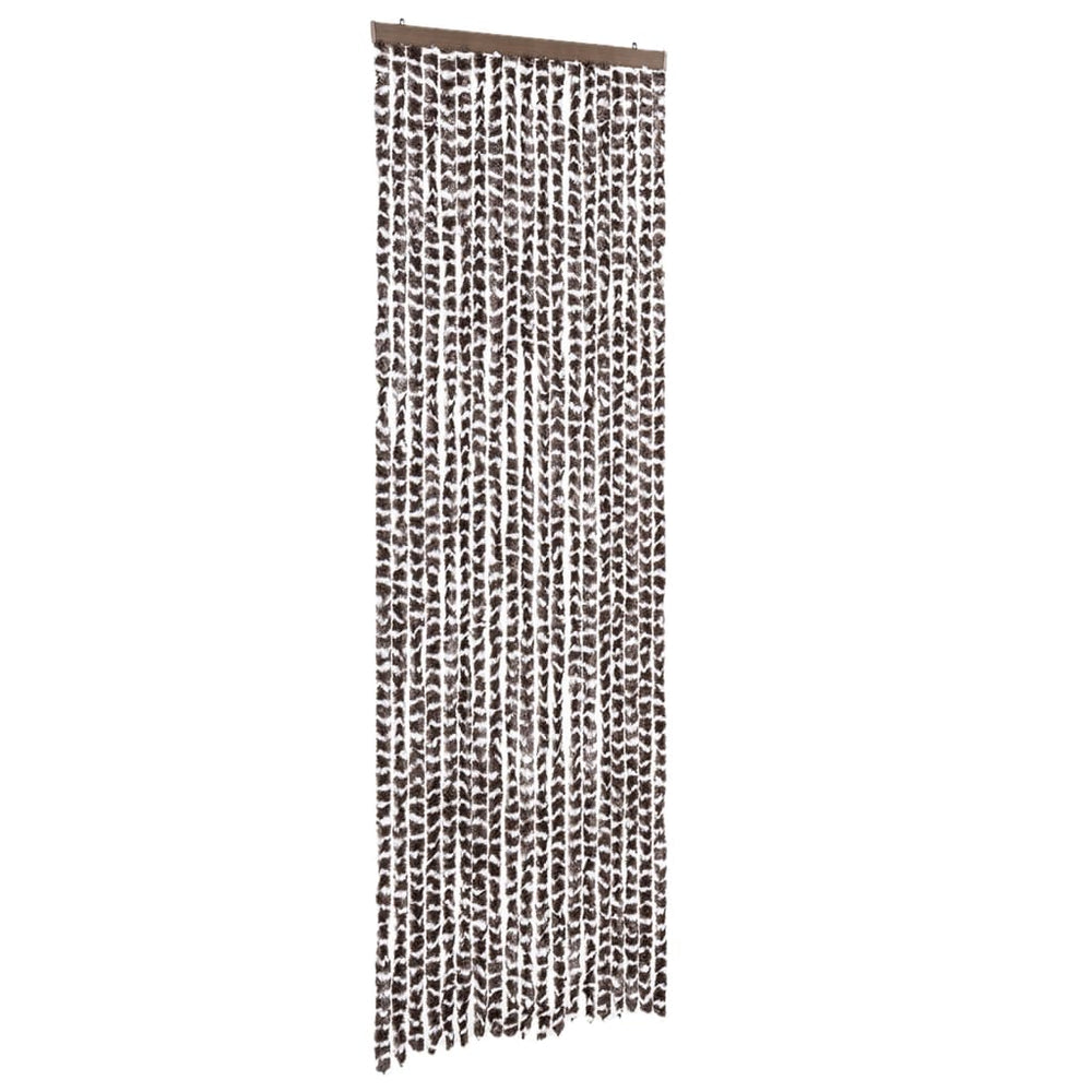 Chenille Fliegenvorhang Braun/Weiß 56x200cm