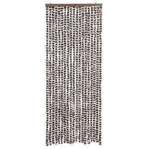 Chenille Fliegenvorhang Braun/Weiß 56x200cm