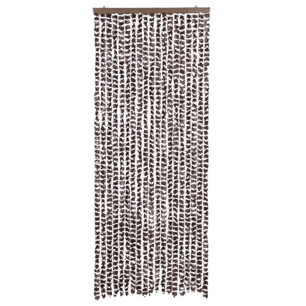 Chenille Fliegenvorhang Braun/Weiß 56x200cm