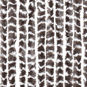 Chenille Fliegenvorhang Braun/Weiß 56x200cm