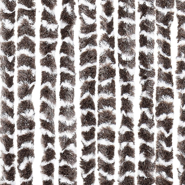 Chenille Fliegenvorhang Braun/Weiß 56x200cm