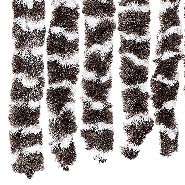 Chenille Fliegenvorhang Braun/Weiß 56x200cm