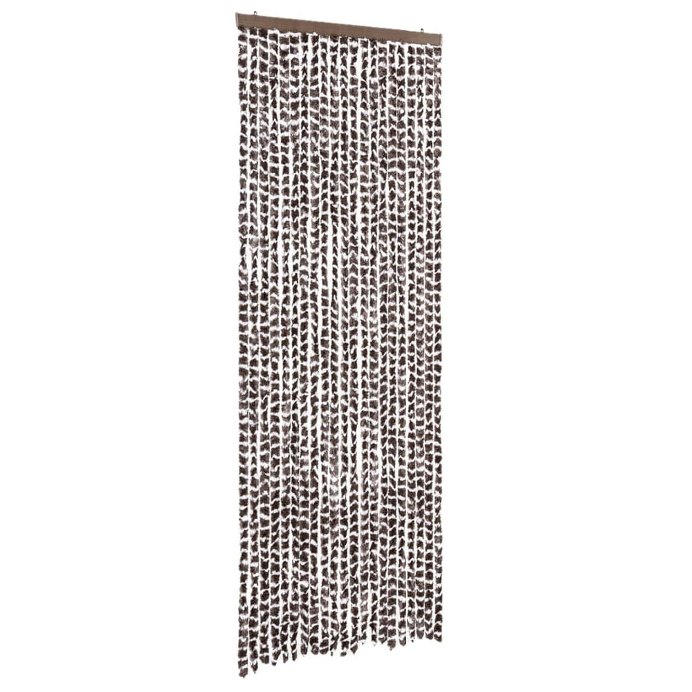 Chenille Fliegenvorhang Braun/Weiß 90x200 cm