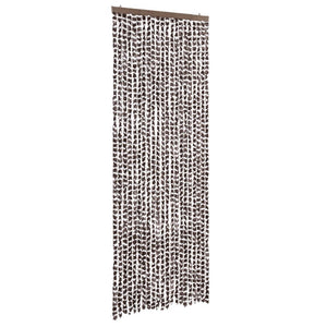 Chenille Fliegenvorhang Braun/Weiß 90x200 cm