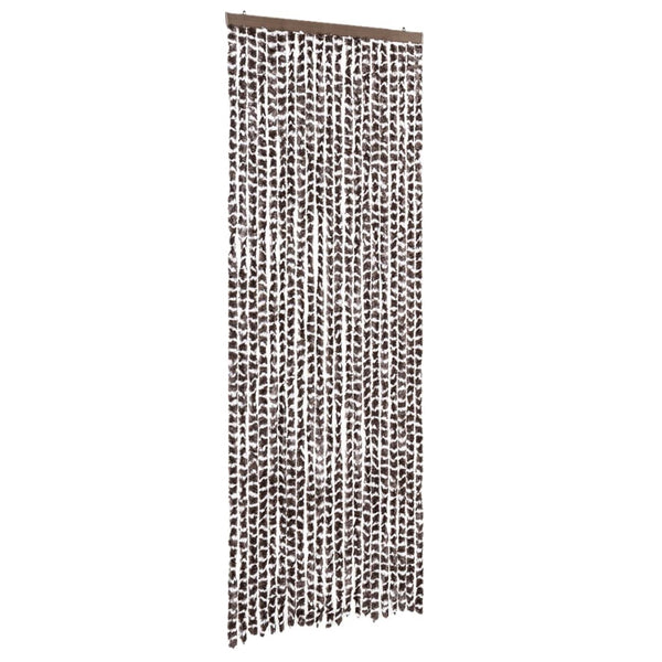 Chenille Fliegenvorhang Braun/Weiß 90x200 cm