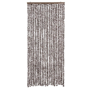 Chenille Fliegenvorhang Braun/Weiß 90x200 cm