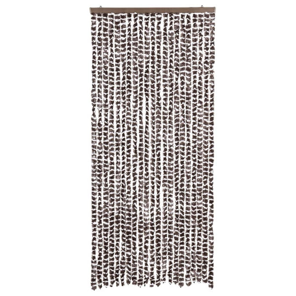 Chenille Fliegenvorhang Braun/Weiß 90x200 cm