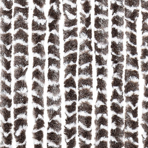 Chenille Fliegenvorhang Braun/Weiß 90x200 cm