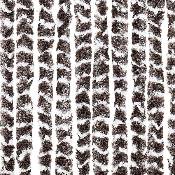 Chenille Fliegenvorhang Braun/Weiß 90x200 cm