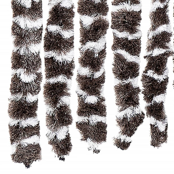 Chenille Fliegenvorhang Braun/Weiß 90x200 cm