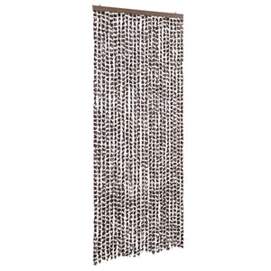 Chenille Fliegenvorhang Braun/Weiß 100x200 cm