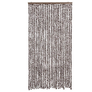 Chenille Fliegenvorhang Braun/Weiß 100x200 cm