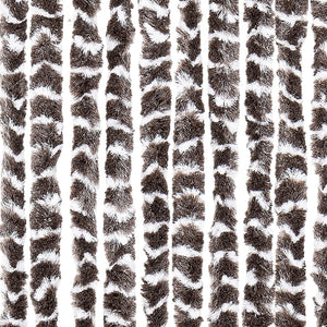 Chenille Fliegenvorhang Braun/Weiß 100x200 cm