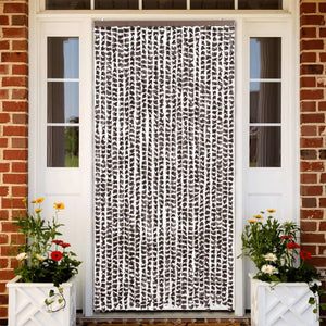 Chenille Fliegenvorhang Braun/Weiß 100x200 cm