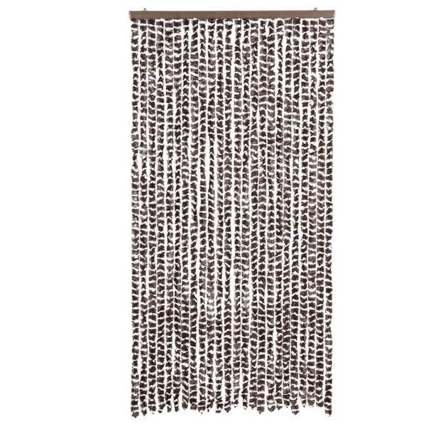 Chenille Fliegenvorhang Braun/Weiß 100x230 cm