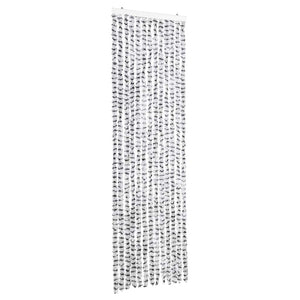 Chenille Fliegenvorhang Hellgrau/Dunkelgrau 56x200cm
