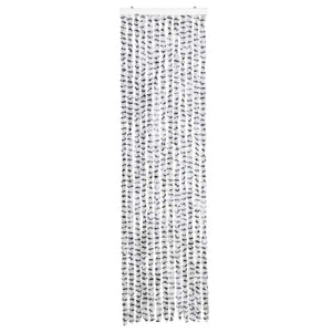 Chenille Fliegenvorhang Hellgrau/Dunkelgrau 56x200cm