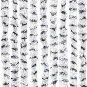 Chenille Fliegenvorhang Hellgrau/Dunkelgrau 56x200cm