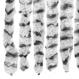 Chenille Fliegenvorhang Hellgrau/Dunkelgrau 56x200cm