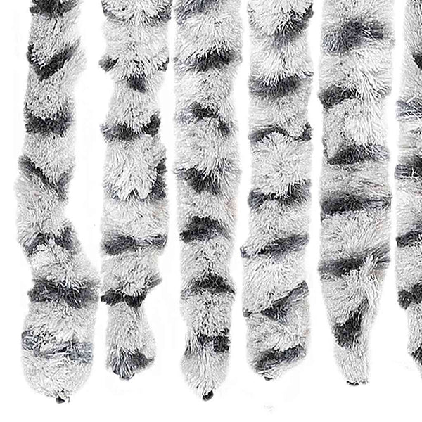 Chenille Fliegenvorhang Hellgrau/Dunkelgrau 56x200cm